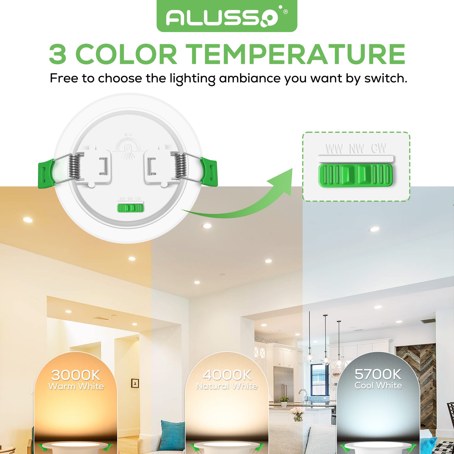 10W/12W Led Downlight Kit 75/90mm CCT Dimmable Warm/Daylight/Cool White IP44 SAA