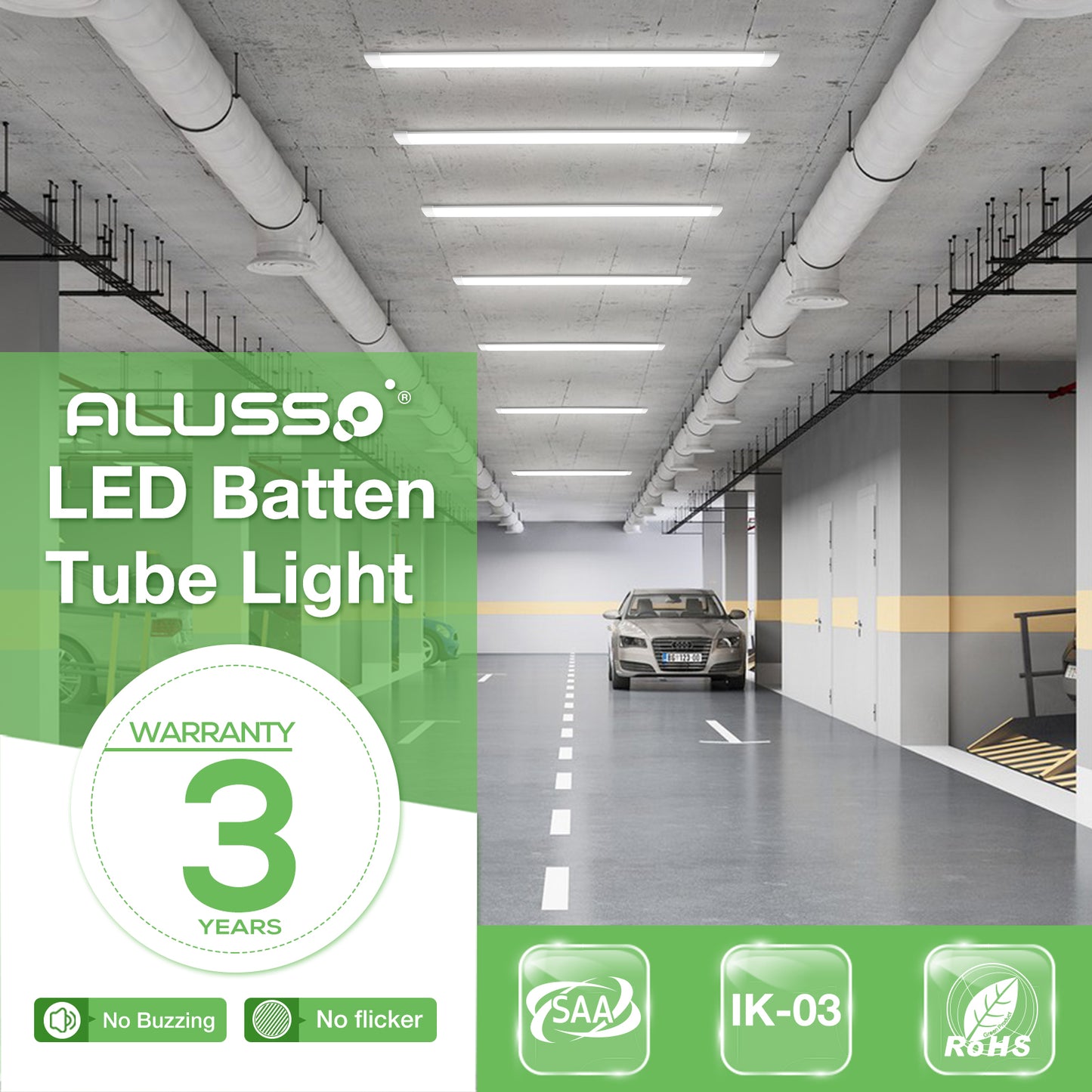 10PACK 120cm 4FT LED Batten Tube Light Tri-Color Slim Linear Fluro Fluorescent