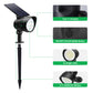 2 Pack 3CCT+DIM 54-LEDs Solar Landscape Spotlights Outdoor Wall Night Light IP65