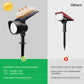 2 Pack RGB 19-LEDs Solar Landscape Spotlights Outdoor Wall Night Light IP65