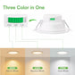12W Concave LED Downlight 3000K-4000K-5700K Dimmable, 90-100mm Cutout, IP44 Spotlight for Bathroom Kitchen, 10 Pack