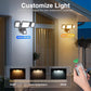 2400lm 3 Heads LED Security Outdoor Lights 30W Black IP65 Flood Lamp