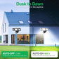 2400lm 3 Heads LED Security Outdoor Lights 30W Black IP65 Flood Lamp