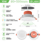 90mm LED Downlight Kit 10W Dimmable Tri Color Daylight with AU Plug IP44