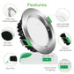 Recessed 10W LED Downlight 3CCT Dimmable, Cutout 70-80mm, Satin chrome Face, 10 Pack
