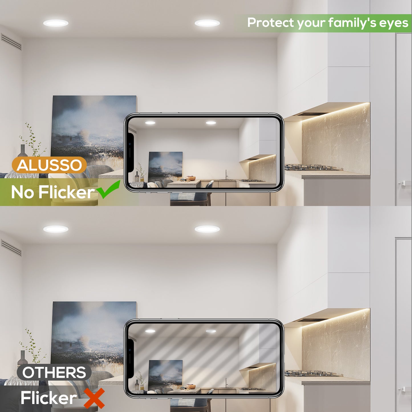 10 Pack 10W/12W/13W LED Recessed Downlight 3CCT Dimmable 90mm IP44 White Nickel Frame